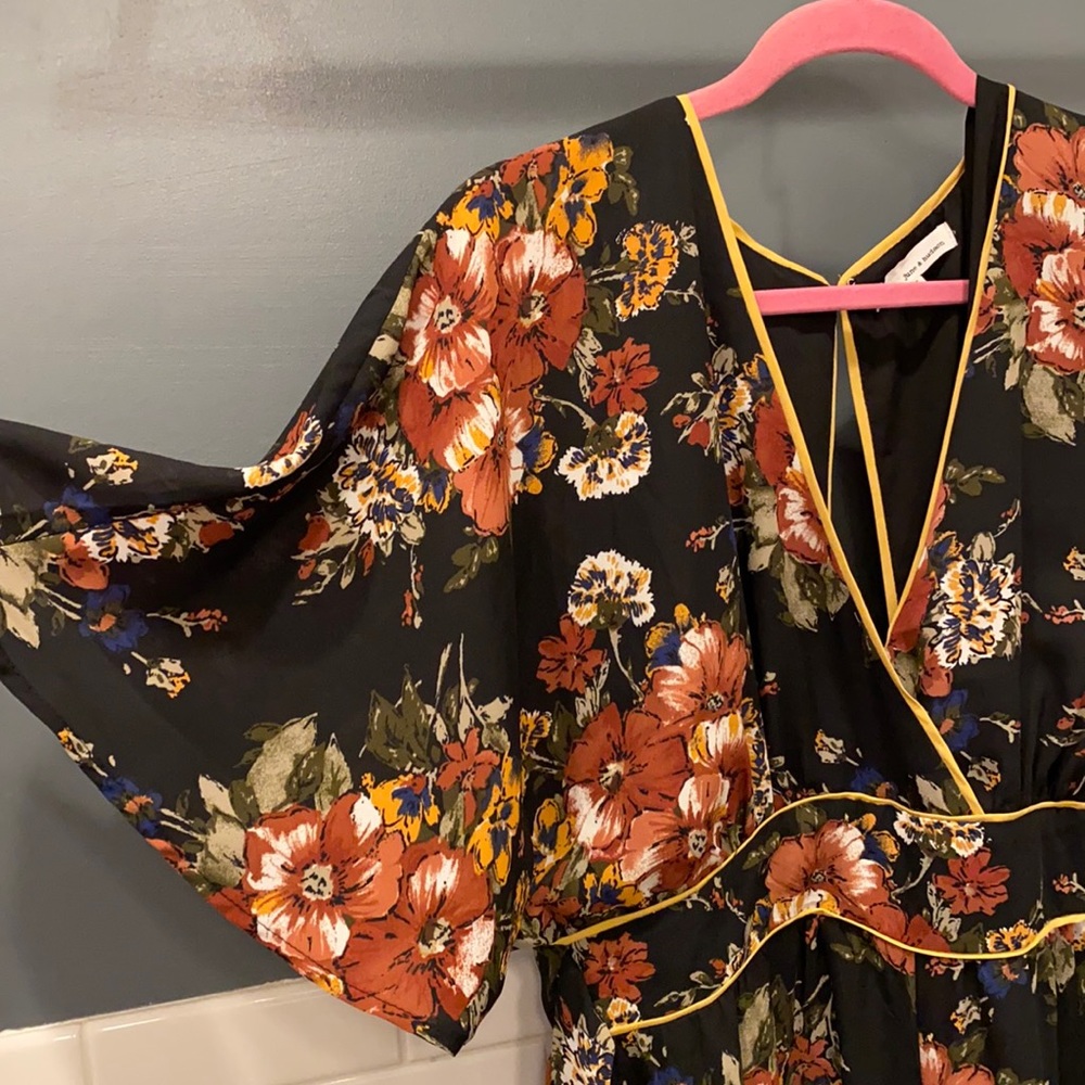 June & Hudson Open Back Floral Jumpsuit